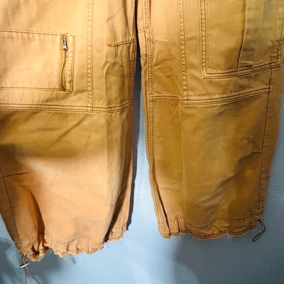 NEW BDG Extreme Wide-Leg Utility Jean Baggy Drawstring Mustard Yellow Sz 28 - Picture 12 of 12